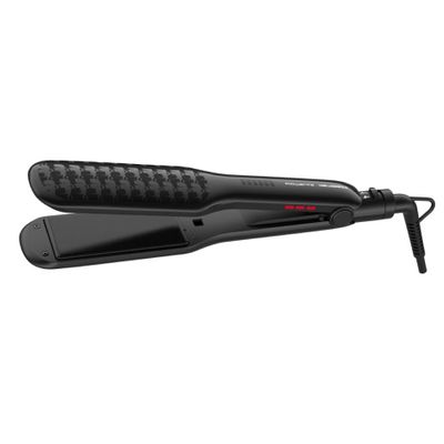 Placa de indreptat parul Rowenta x Karl Lagerfeld Extra Liss SF411LF0, invelis Keratin & Glow, temperatura ajustabila 130°C - 230°C, afisaj LED, varf rece, incalzire rapida in 30 secunde, negru
