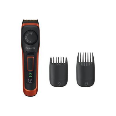 Aparat de tuns barba Rowenta Virtuo Style TN3800F4, autonomie 120 min, pieptene ajustabil, indicator LED baterie, tehnologie auto-ascuțire, gri&portocaliu