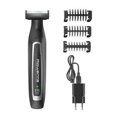 Aparat hibrid de tuns, conturat și bărbierit Rowenta Forever Sharp TN6000F5, wet&dry, lame inox cu tehnologie de autoascutire, 3 piepteni, negru