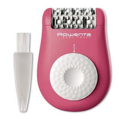 Epilator Rowenta Easy Touch EP1110F1, 24 pensete, compact, usor de utilizat, sistem de masaj cu bile, roz neon