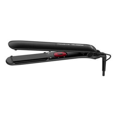 Placă de îndreptat părul EasyLiss Karl Lagerfeld SF161LF0, înveliș CeramicTourmaline, 200 °C, Funcția Straight & Curl, negru