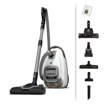 Aspirator cu sac Silence Force Effitech® RO7487EA, motor Effitech, filtrare HEPA, 57 dB(A), alb & gri