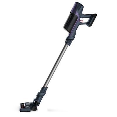 Aspirator vertical Rowenta X-Pert 6.60 Essential RH6837WO,100 W, 0.55 L, 45 min, Cap de aspirare cu iluminare LED, 2 trepte putere, Functie BOOST, Violet/Gri
