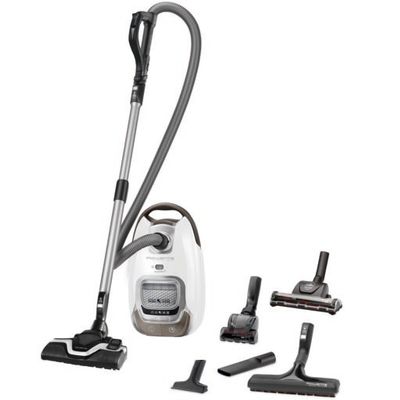 Aspirator cu sac Silence Force Effitech® RO7487EA, motor Effitech, filtrare HEPA, 57 dB(A), alb & gri