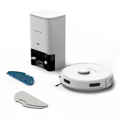 Aspirator robot Rowenta X-Plorer S75 S+ RR8587WH, 31W, 4 in 1, Smart Aqua Power, recipient praf 0.26L, recipient apa 0.3L, putere aspirare 2700Pa, autonomie 120 min, Alb