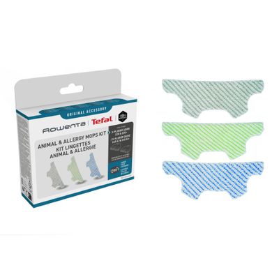 Kit de 3 mopuri din microfibra Rowenta ZR294001, pentru aspirator robot Rowenta X-Plorer Serie 220, 220+, 240 AI, 240 AI +, seriile RR94xx, RR96xx