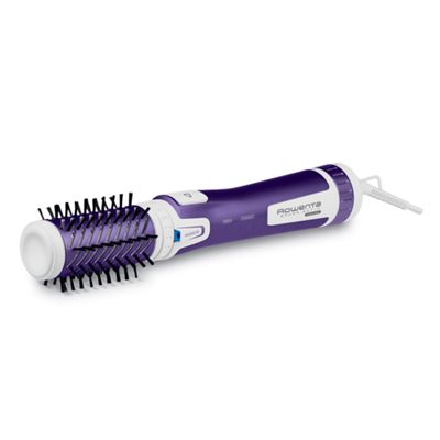 Perie rotativă Rowenta Brush Activ' Volume&Shine 2 CF9530, 1000W, 2 setări de temperatură si viteză, ionizare, 2 perii,  înveliş ceramic, mov