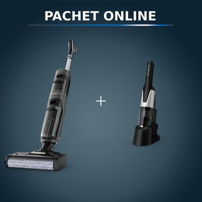 Pachet PROMO Aspirator cu spalare Rowenta X-Clean 4 GZ5037WO si Aspirator de mână Rowenta X-Touch AC9736WO