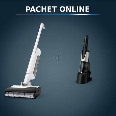 Pachet PROMO Aspirator cu spalare Rowenta X-Clean 10 GZ7540WO si Aspirator de mână Rowenta X-Touch AC9736WO