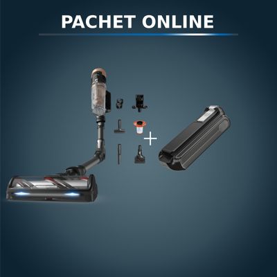 Pachet PROMO Aspirator vertical fara fir X-Force Flex 14.80 Animal RH9B74WO & Baterie Rowenta ZR009709