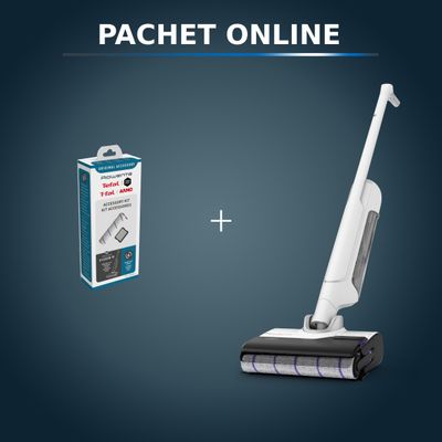 Pachet PROMO Aspirator cu spalare Rowenta X-Clean 10 GZ7540WO & Kit accesorii rola si filtru lavabil Rowenta ZR336A01