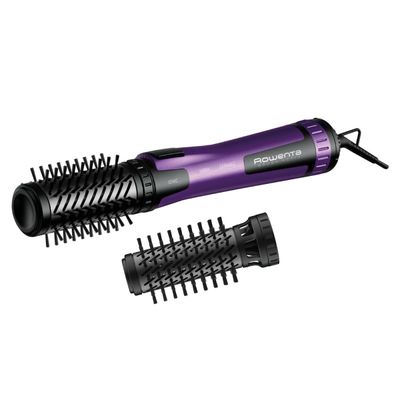 Perie rotativa cu aer cald Rowenta Brush Activ' CF9525F0, 1000W, 2 perii rotative, 2 trepte de temperatura si viteza, functie jet de aer rece, generator de ioni, invelis ceramic, negru & violet