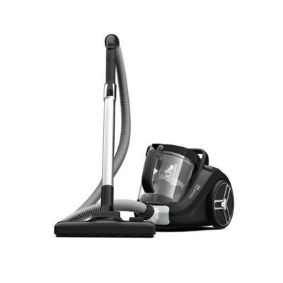 Aspirator fara sac Rowenta Compact Power XXL RO4855EA, 550W, tehnologie mono-ciclonica, capacitate rezervor 2.5L, cablu 6.2m, negru/gri