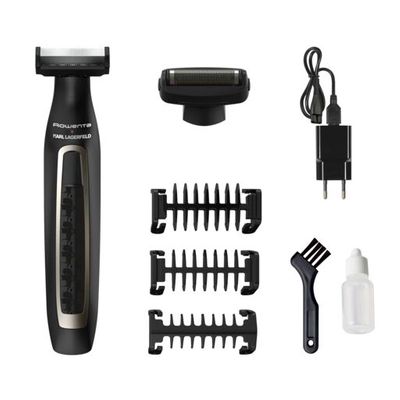 Aparat de tuns, ras si conturat Rowenta X Karl Lagerfeld Forever Sharp TN602LF0, 8000 rpm, lame inox, autonomie 120 minute, negru