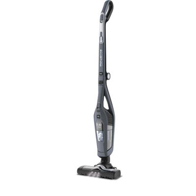 Aspirator vertical Rowenta Dual Force 2 in 1 RH6756WO, 48W, 21.6V, 0.6L, autonomie 45 min, perie de aspirare rotativa, Gri