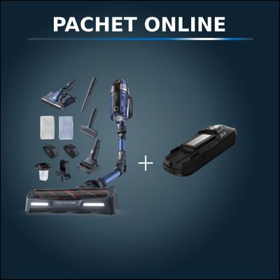 Pachet Rowenta Aspirator vertical fără fir X-Force Flex 11.60 RH9890WO si Baterie ZR009701