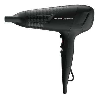 Uscător de păr Rowenta x Karl Lagerfeld Studio Dry CV581LF0, 2100W, Tehnologie Effiwatts, 6 trepte de viteza si temperatura, Tehnologie Thermo Control, Negru