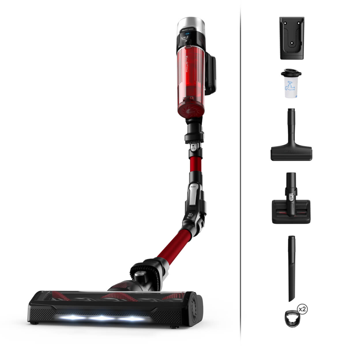 Aspirator vertical fara fir Rowenta X-Force Flex 9.60 Animal Care RH2079WO  250W  putere de aspirare 100 air watts  autonomie 45 min  3 trepte de pute