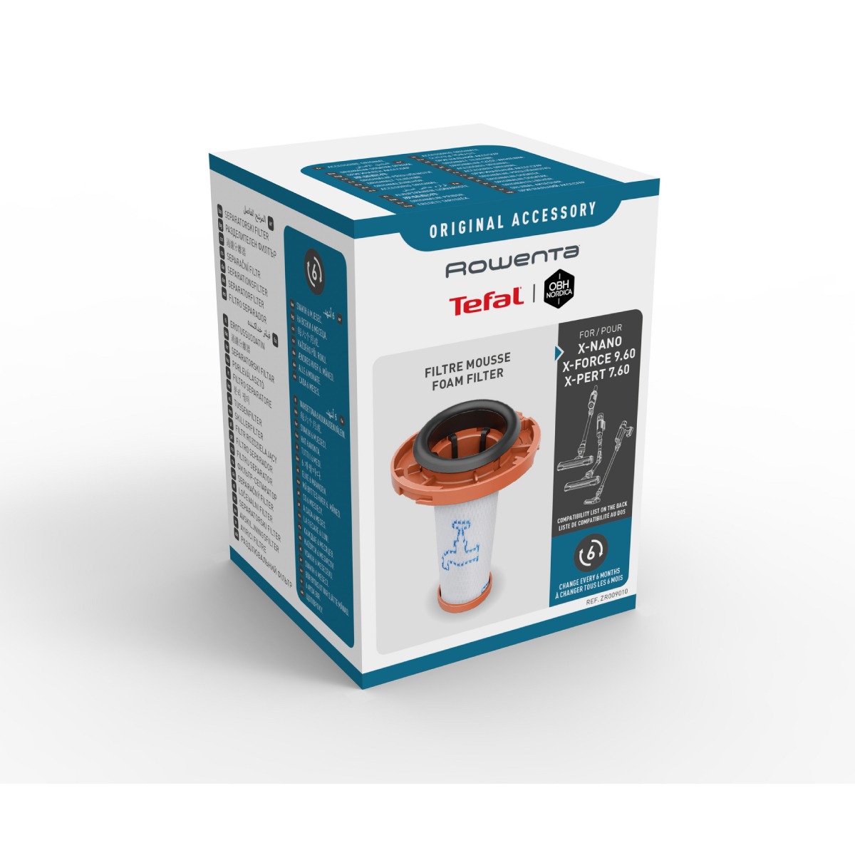 Filtru din spuma  Rowenta  ZR009010  compatibil RH9079WO/RH9051WO/RH7329WO/RH7324WO