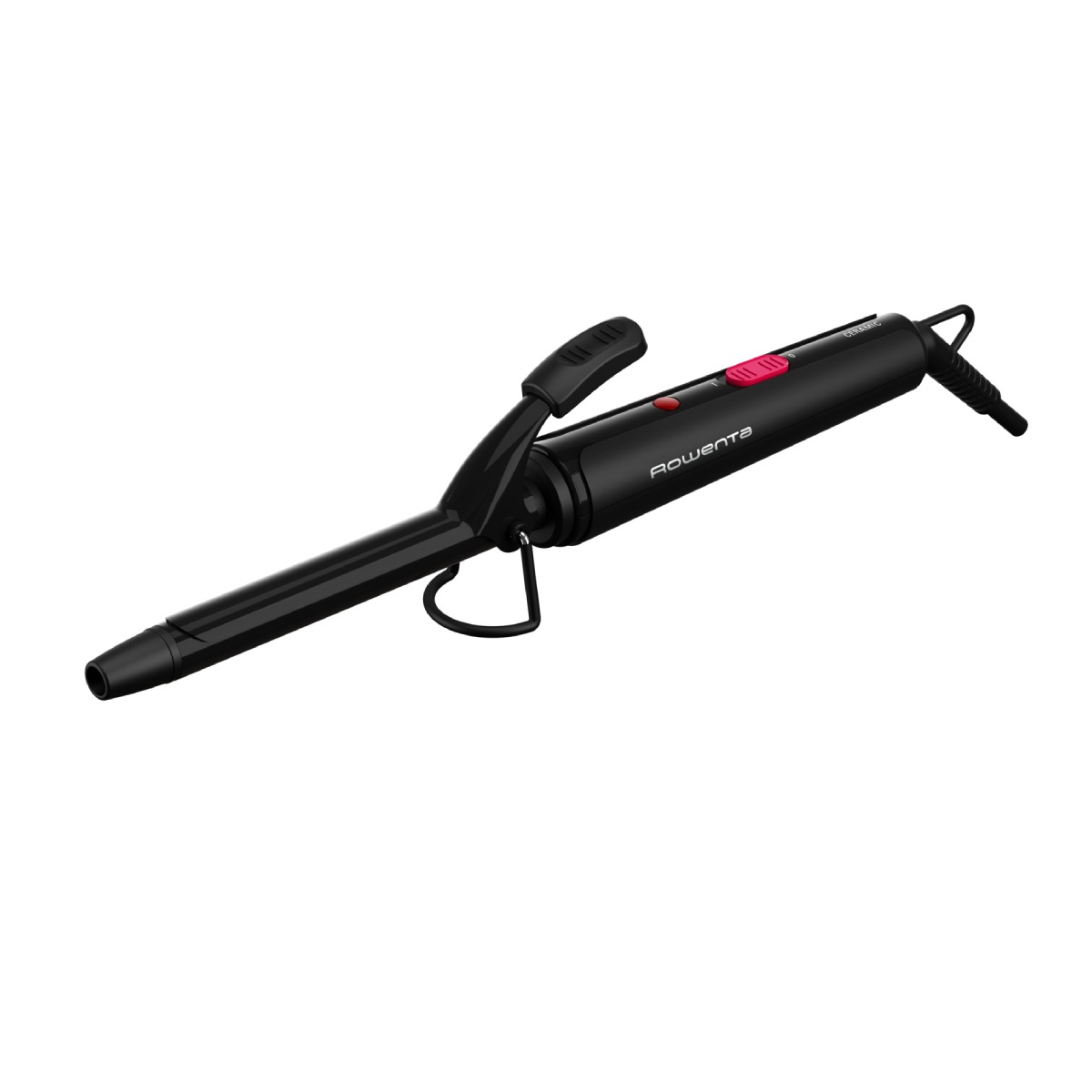 Ondulator de par Rowenta Curling Tong CF2133F0  înveliș ceramic  180°C  16mm  vârf rece  cablu 1.8m  negru&roz
