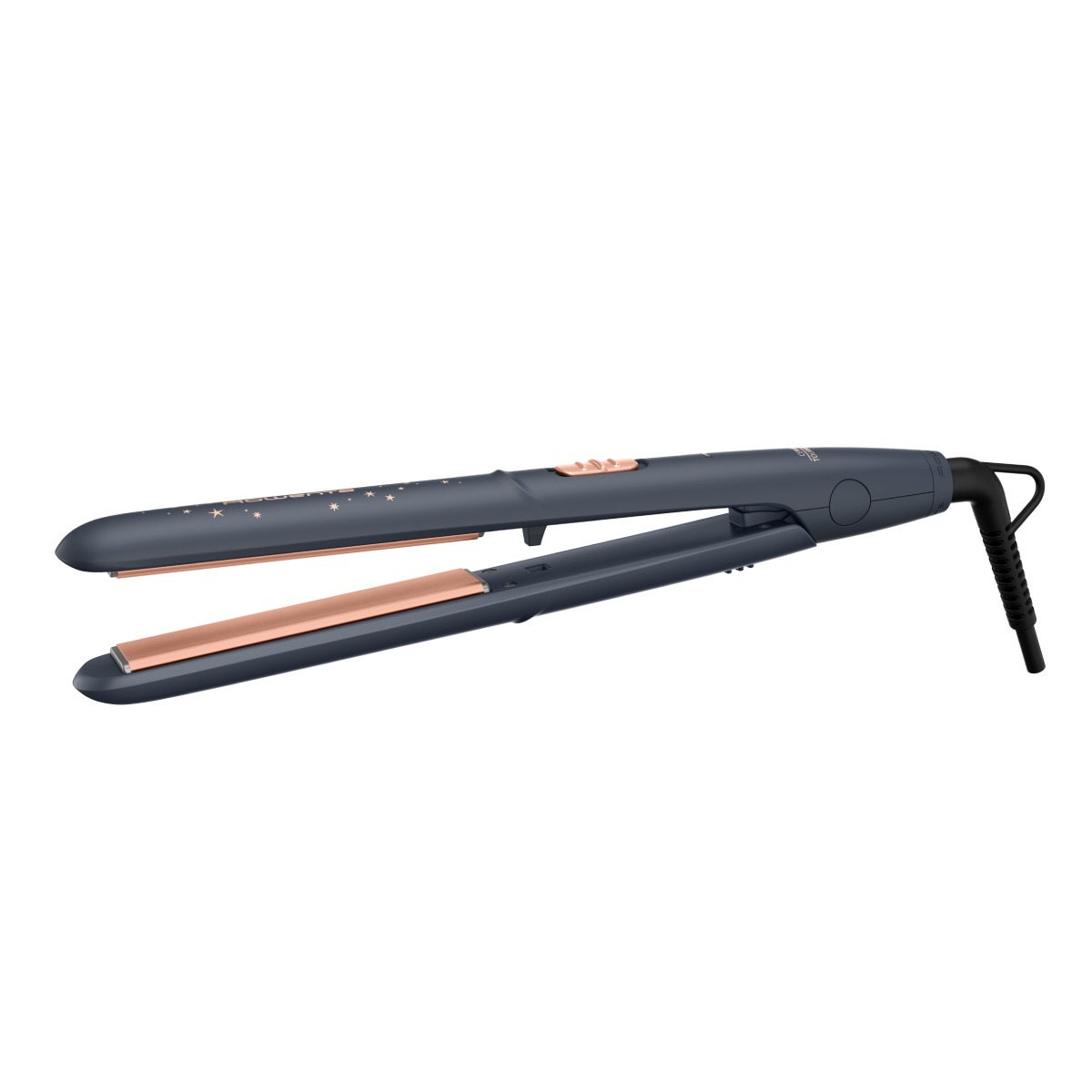 Placă de păr Rowenta Express Style Stellar SF1831F0  înveliș Ceramic Tourmaline  afișaj LED  gri & auriu